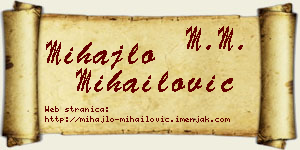 Mihajlo Mihailović vizit kartica